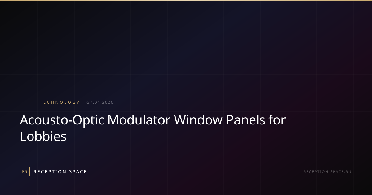 Acousto-Optic Modulator Window Panels for Lobbies | Reception Space