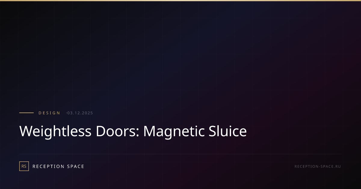 Weightless Doors: Magnetic Sluice | Reception Space